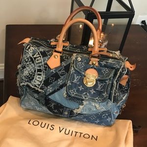Monogram Patchwork  Denim Speedy
